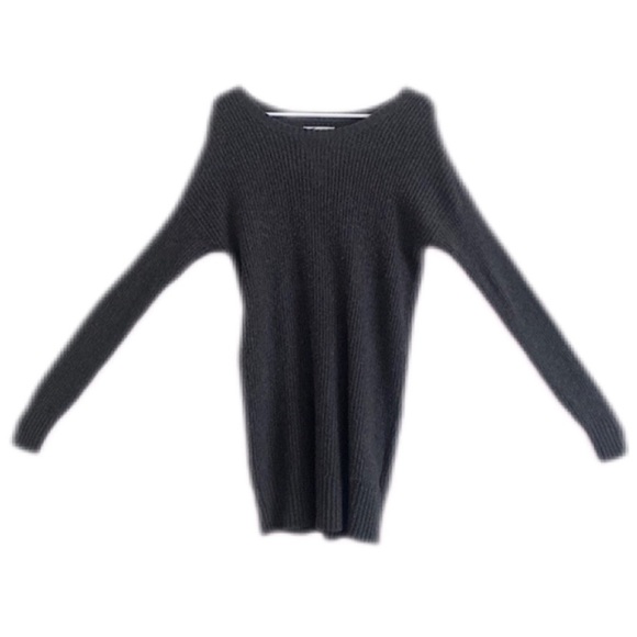 Hollister • Gray Knit Long Sleeve Sweater Dress - Picture 1 of 4